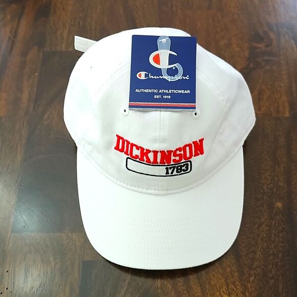 NWT Champion Dickinson College White Baseball Hat - Picture 1 of 4